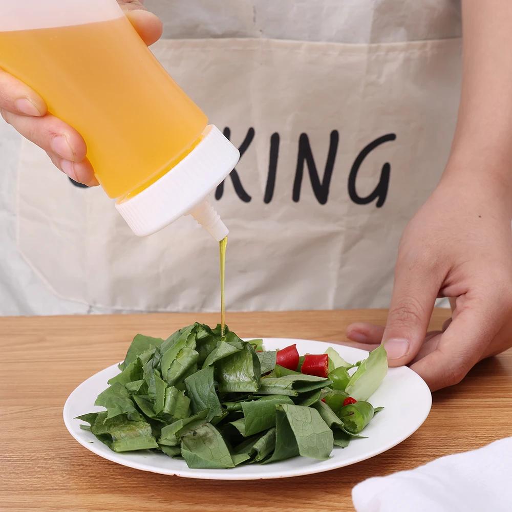 Condiment Squeeze Bottles Ketchup Salad Dressing Seasoning Storage Jar Sauce Condiment Olive Oil Bottle Kitchen Organized Tools