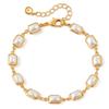 Gold Plated Color Retention Faux Pearl Elegant Women Bracelet