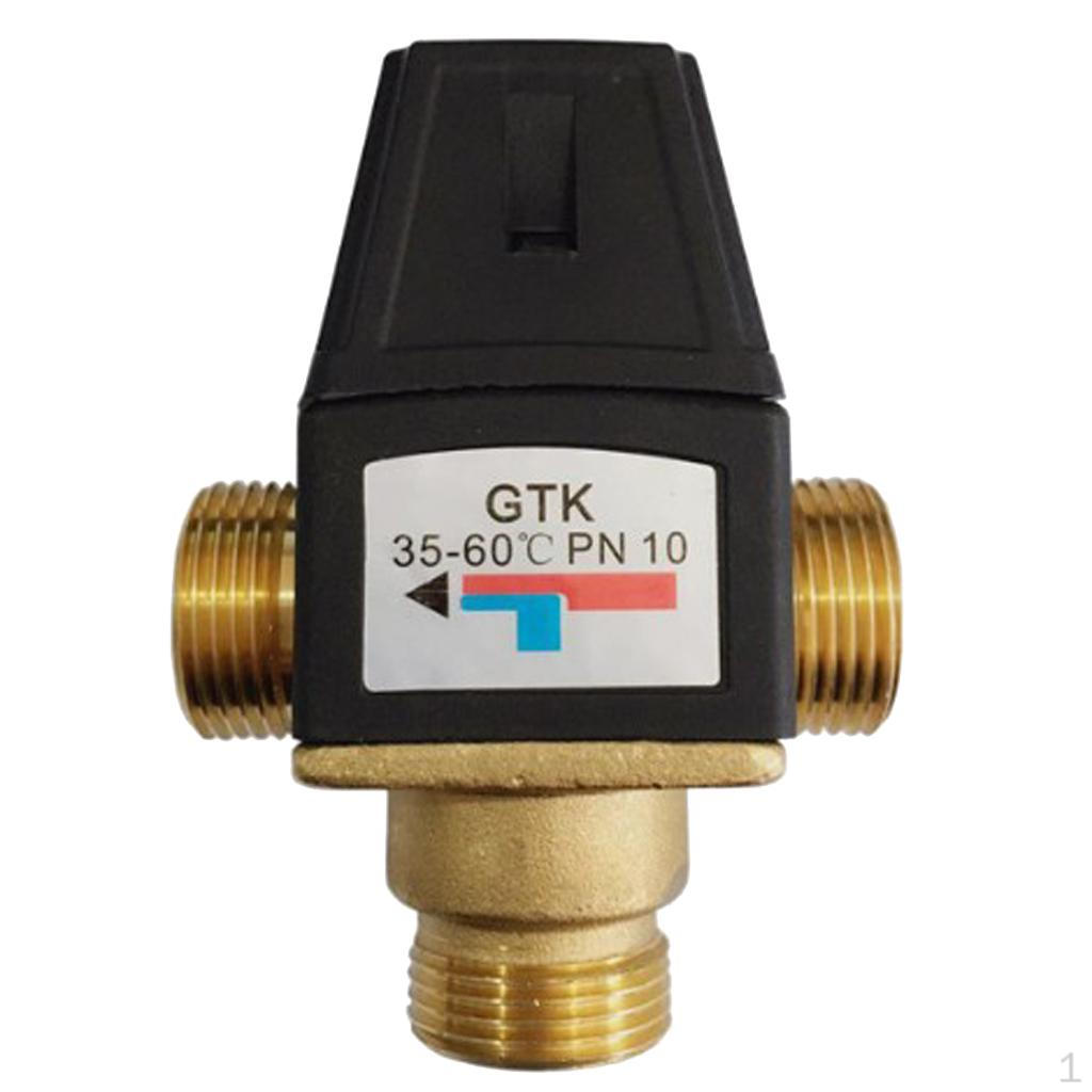 Brass Male/Female Thread Thermostatic Mixing Valve Water Shower Valve, Temp. Control