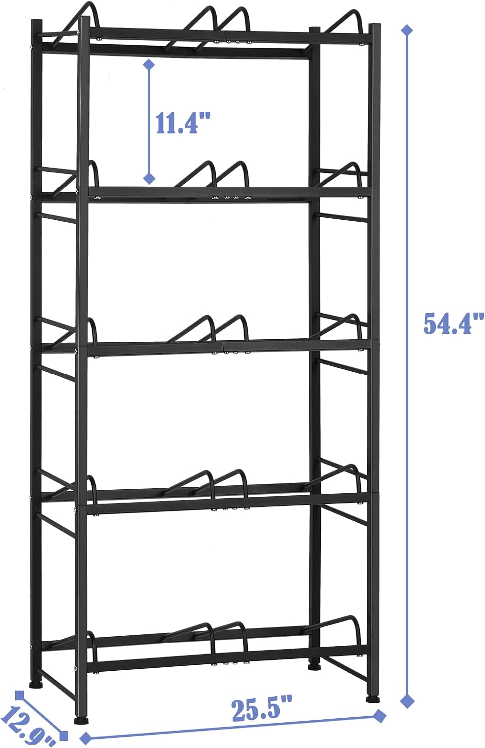 5 Gallon Water Bottle Holder, 5 Tier Water Jug Rack, Water Jug Holder Rack for 5 Gal Water Bottle Stand for 10 Bottles чёрный