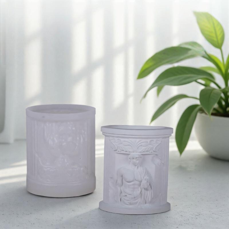 Art Statue Silicone Molds Flower Vase Silicone Molds for Epoxy Resin Flower Vase Pen Holder Organiser Home Decoration