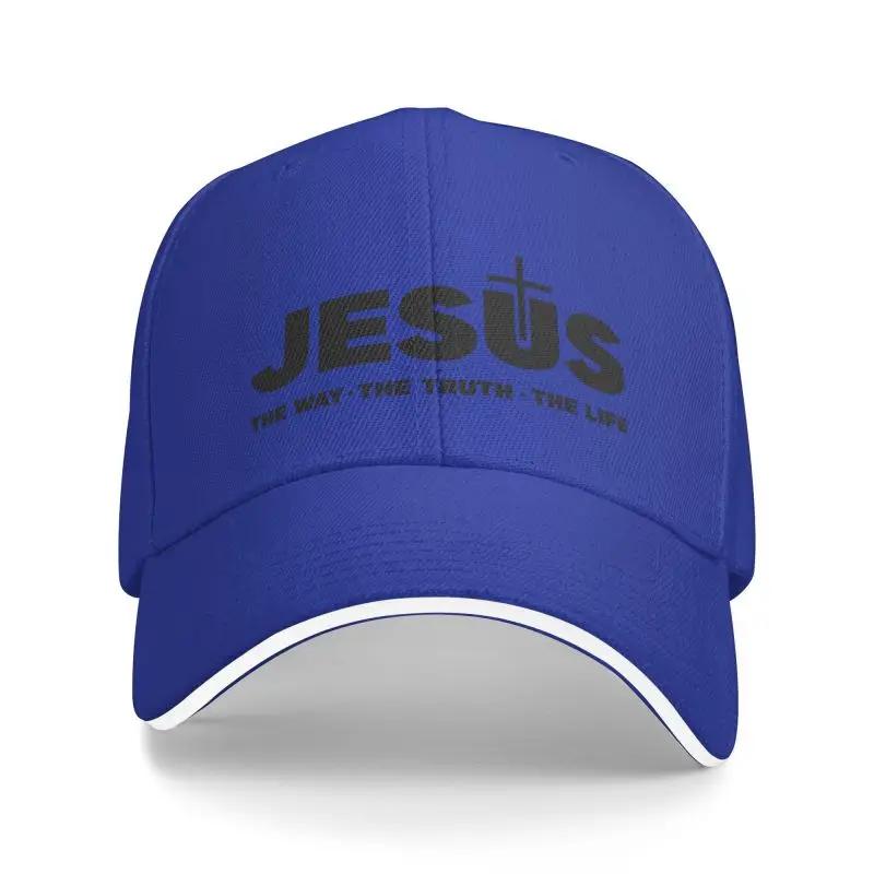 Jesus Christ The Way The Truth The Life Baseball Cap Sun Protection Adjustable Religion Cross Christian Faith Dad Hat