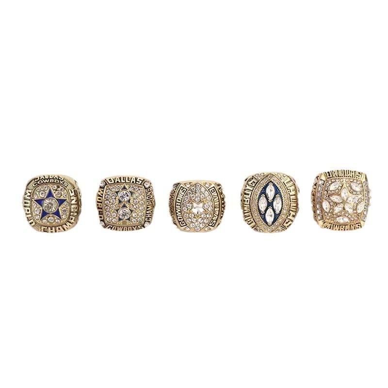 Dallas Cowboys NFL Super Bowl Championship Ring 5-Piece Set Size 12