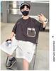 Boys' Korean Style Short-Sleeve Hip Hop T-shirt - Trendy Summer Round Neck for Medium and Large Children