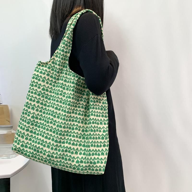 

Сумка на одно плечо Художественная студенческая вельветовая сумка зелёный