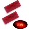 E-Mark DOT 4A CCC 2pcs Rectangle Reflector Self Adhesive Stick on Trailer Driveway Mailbox (Amber)