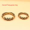 Women Vintage Ring Exquisite Dressing Decors Hand Ornament Ladies Brass Rings Gifts Fingers Decor Festival Gift