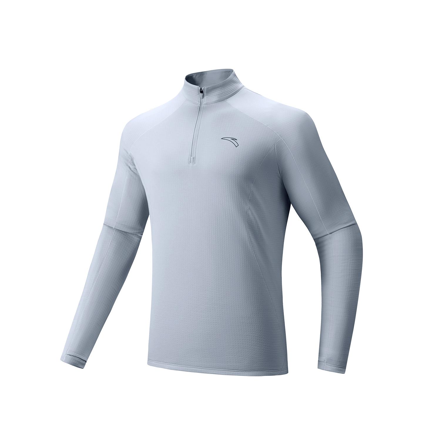 

Anta Беговая серия 2025 Зимняя трикотажная футболка с длинным рукавом Мужские топы Frost-Tower-Gray 952545402-1 S