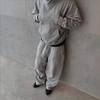 Mens Vintage Streetwear Hoodie Sweatshirt Pants Set Embroidered Loose Fit Youth Casual Outfit