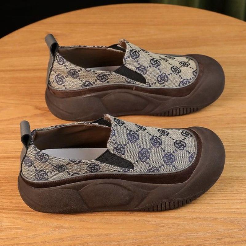 Fashion Comfortable Casual Slip On Ladies Footwear Sale Women's High On Platform Canvas Shoes Spring Autumn Fashion 2025 Vulcanized Shoe