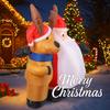 4.92FT With LED Light Inflatable Santa Claus Reindeer Toy Xmas Yard Lawn Supplies Home Decor Ornaments Christmas Holiday Gifts