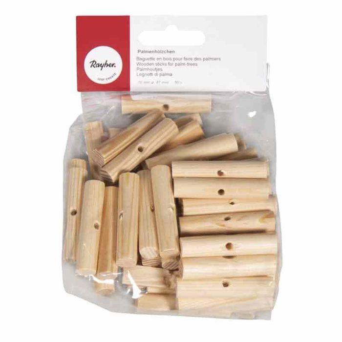 Baguette en bois - RAYHER - 4,7 cm - Marron - 50 pièces - Décoration DIY