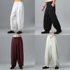 Men Cotton Lantern Pants With Drawstring Waist For Casual Autumn Wear