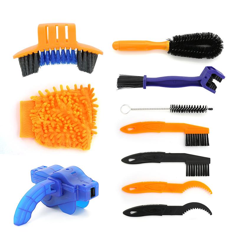 Bicycle Cleaning Set Chain Cleaning Gear Tire Brush Bicycle Tool Multitool Washing Gloves For Washing Chain Box