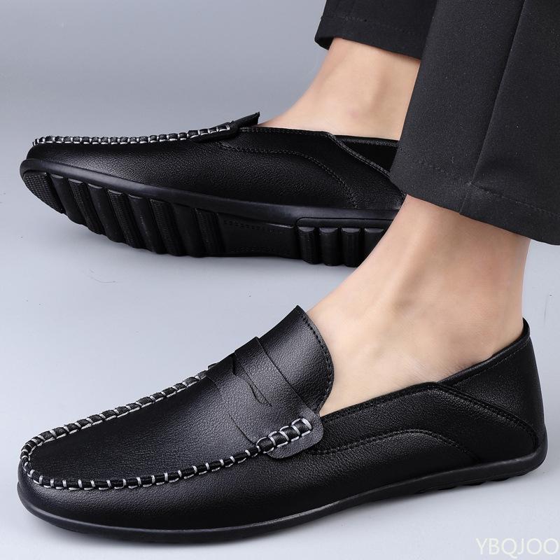 Trendy Men'S Flat Sole Single Shoe New Lazy Commuting Set Foot Low Top Soft Sole Soft Surface Casual Shoes  De Hombre