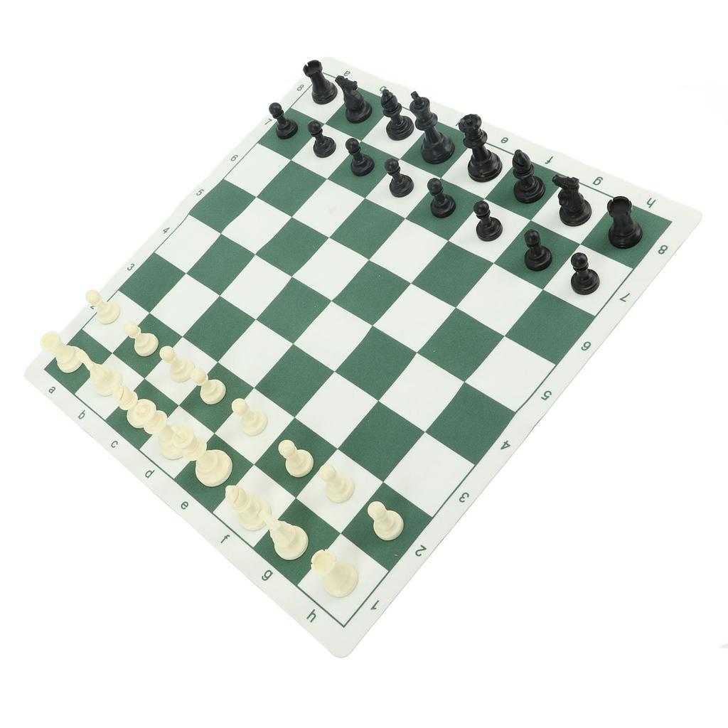 Chess Set PS Plastic for Kids Adults with PU Mat Storage Bag International Board Game