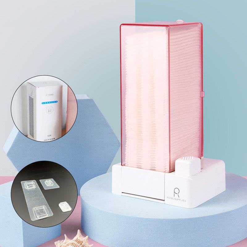Automatic Cosmetic Cotton Box Press Type Dustproof Makeup Remover Storage Box