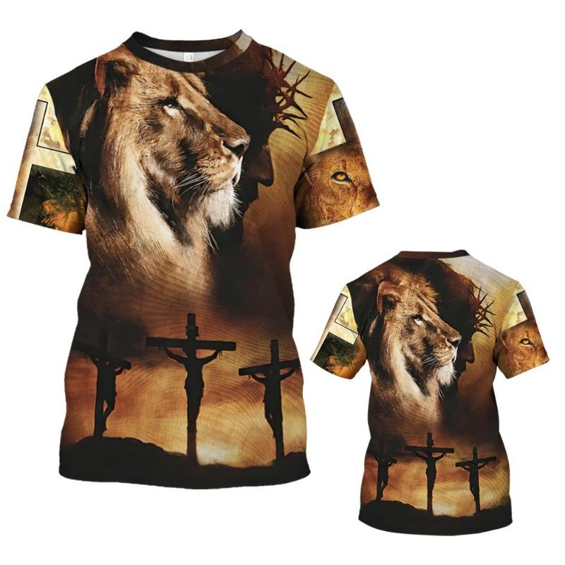 Summer Hip Hop Series Digital 3D Printed Men's Street Short Sleeved Sports T-shirt Top