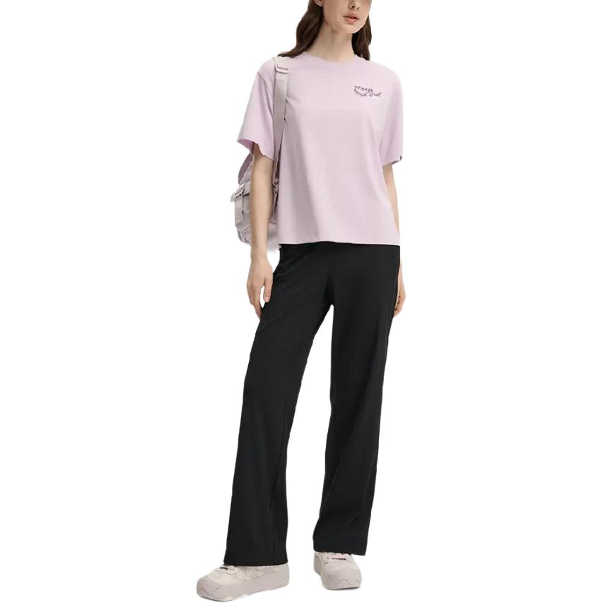 New FILA SS25 Casual Pants Women's Jet Black F11W538604F-BK