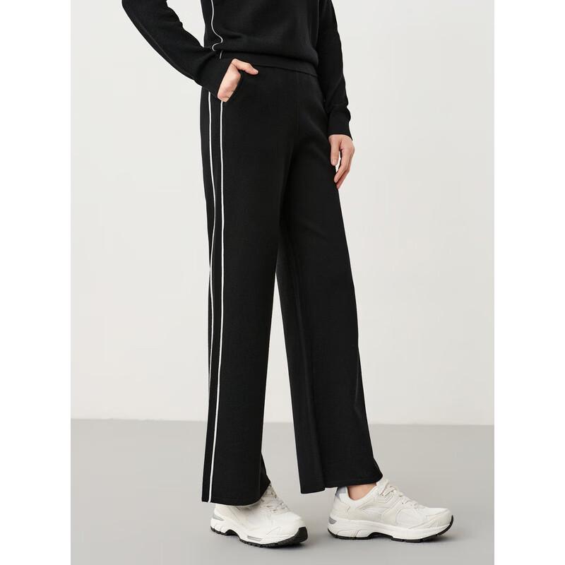 JUZUI Women's Loose Color-Block Wide-Leg Casual Pants