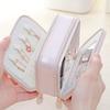 Double Zipper Jewelry Portable Storage Box Ring Earrings Necklace Jewelry Box PU Leather Lipstick Vanity Case
