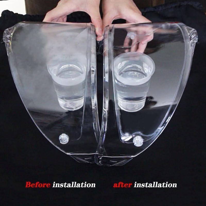 Motorcycle Helmet Visor Anti Fog Film for TT-Revo,Clear Fog Resistant Visor Lens Insert Compatible with KYT TT-Revo