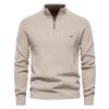 Pull d'automne pour homme à col rond avec mélange de coton stretch pour un style urbain décontracté
