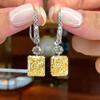 Wind Small Sugar Cube Earrings, Light Luxury Princess Fashion Earrings, Rich Lady Celebrity Ear Buckles