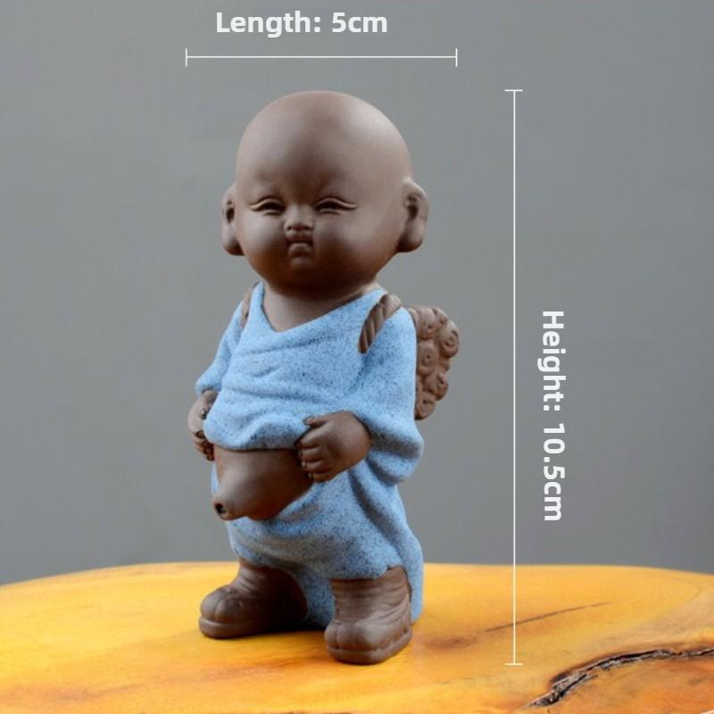 Kreatywny fioletowy piasek herbaciany zwierzak rozpylanie wody oddawanie moczu ozdoba uroczy mały mnich można hodować sztuka herbaciana taca herbaciana spersonalizowany zestaw herbaciany