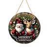 Holiday Decorations for Home Wooden Christmas Hanging Pendant, Snowman/Santa Claus/Gnome Ornament with Natural Wood Accents Hemp Rope Indoor