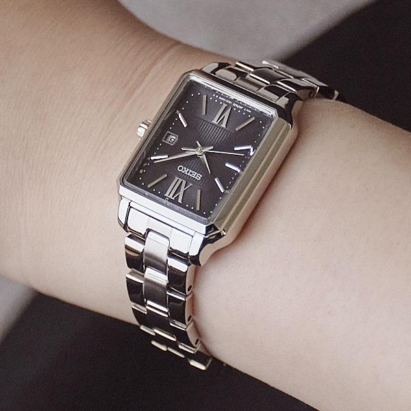 Seiko SWFH139 (SEIKO SELECTION S Series Solar Radio Controlled Metal Band Women's) Square Watch