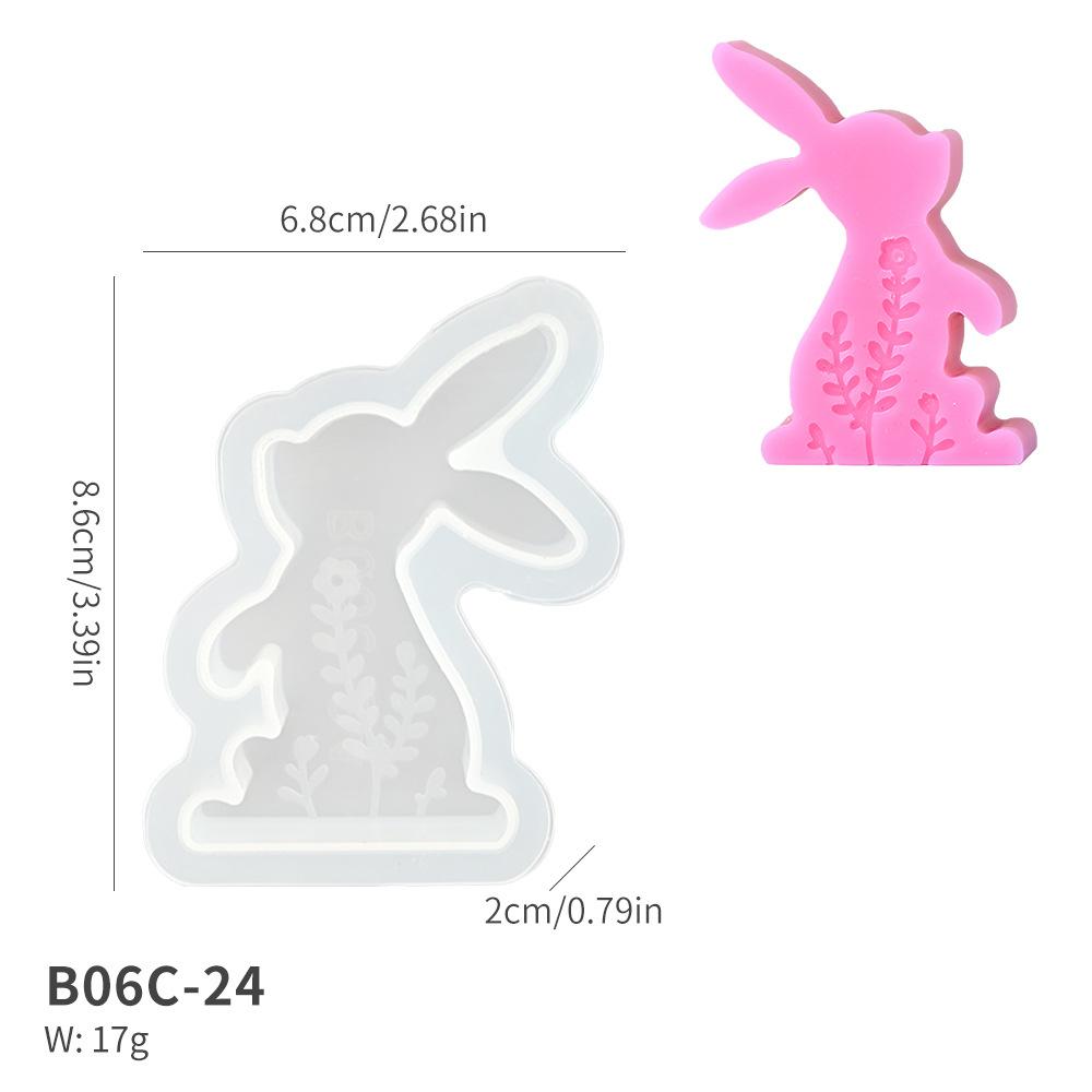 Rabbit Candle Mold Silicone Molds Easter Bunny Clay Molds Cat Rabbit Resin Molds Animal Molds Candle Making Molds Soap Mold