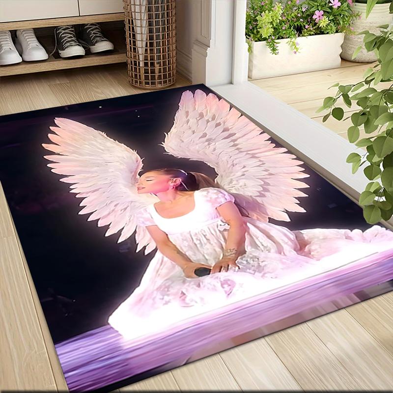 Angel White Dress Carpet Rug Soft Washable Antislip Home Living Room Sofa Mats Personalized Christmas Rug