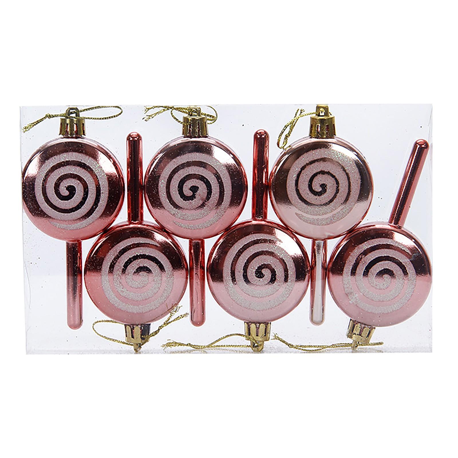 

9cm Christmas Glossy Lollipop Painted Christmas Candy Christmas Tree Ornament Pendant