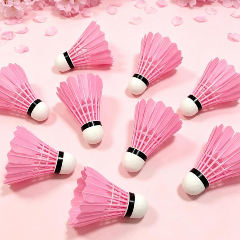 Pink Badminton Shuttlecocks Stable Flight High Elasticity Perfect For Indoor Outdoor Sports Training And Casual Games