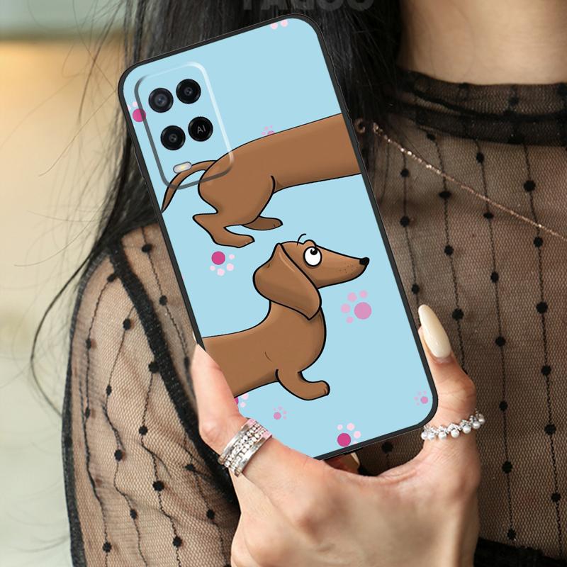 Dachshund Teckel Dackel Dog Case For Oppo A78 A98 A18 A38 A58 A60 A80 A40 A96 A76 A16 A94 A74 A54 A15 A17 A57 A77 A5 Pro