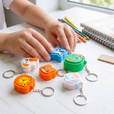 Stress Relief Press Keyboard Keyring PLA Bag Accessories Animal Shape Keychain Bag Charm