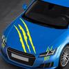 Yellow Scratch Claw Car Decal Bumper Roof Sticker Vehicle Body Trim New