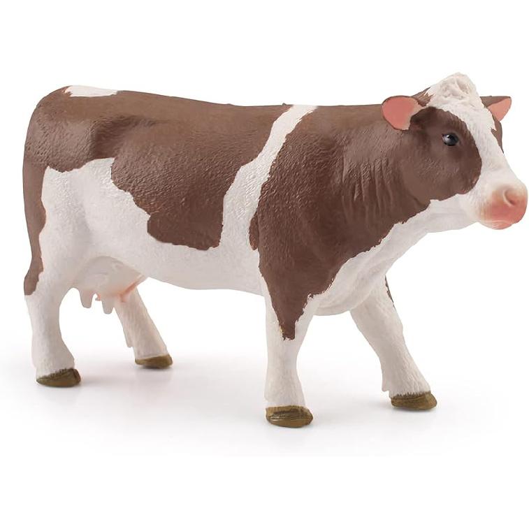 LC JoyCre Cow Figure Toys 4PCS Realistic Big Cows Figurines Toys for Toddlers Simmental Cows Holstein Cow Figures for Kids Birthday 3 4 5 6 Year Old