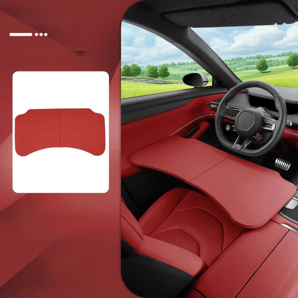 

Стабильная конструкция Автомобильный временный поднос Большой размер Складной автомобильный стол для ноутбука Улучшенная подставка-поднос Стол на руль с несущей способностью красный