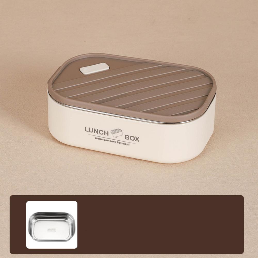 

Detachable Food Storage Container Microwaveable Kitchen Storage Box Practical Food Box Worker Brown Single Grid