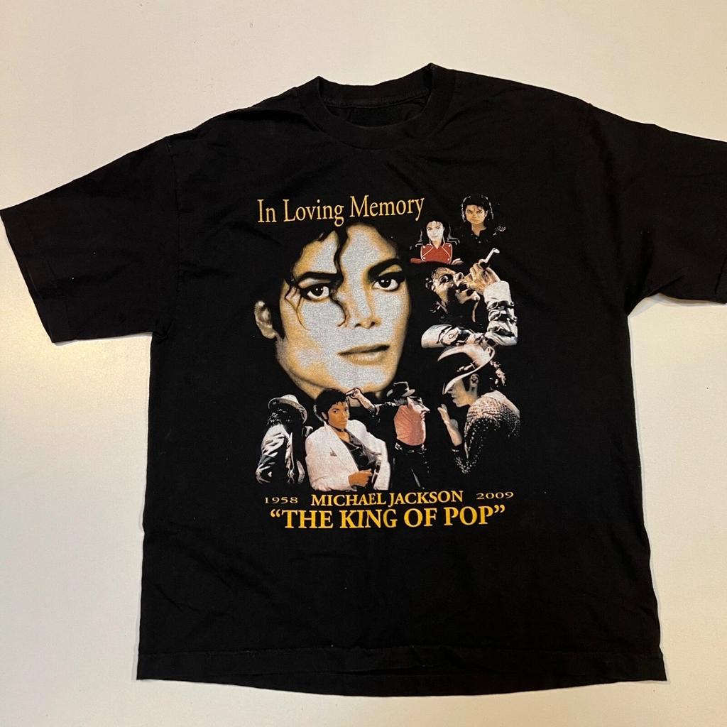 Michael in Loving Memory 1958-2009 The King of Pop Retro Memorial Graphic T Shirt Streetwear Cotton Oversized Tee