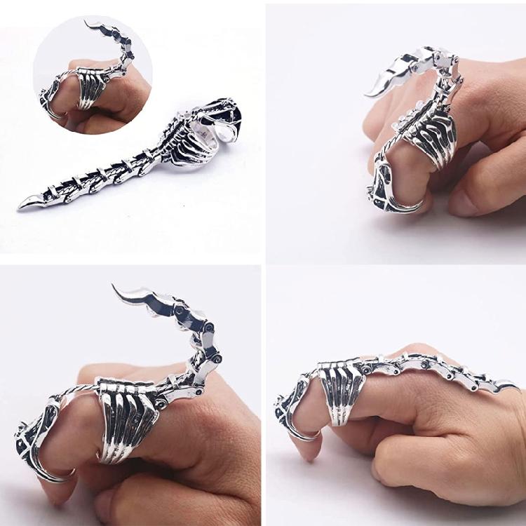 Vintage Cooler Gothic Skorpion Ring Metall Vollfingerringe Schmuck für Damen Herren