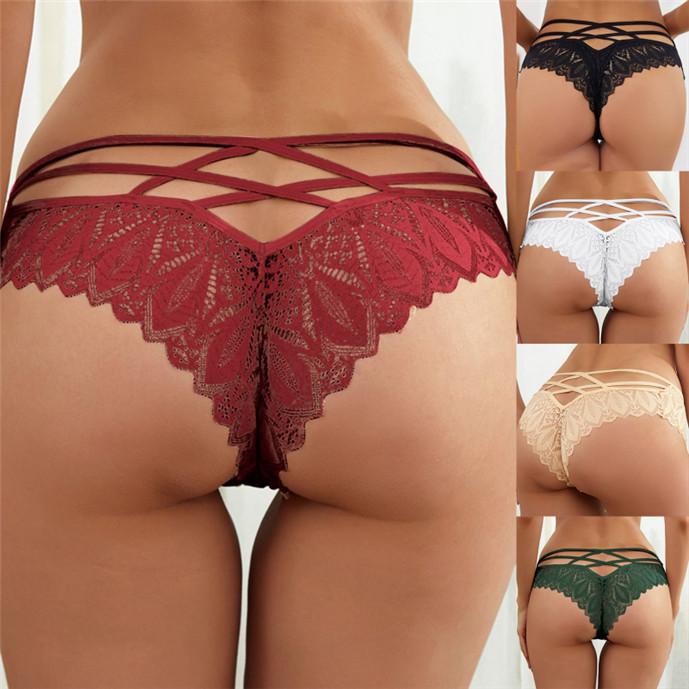 

Сексуальные кружевные трусики женские полые бандажные трусы женское нижнее белье