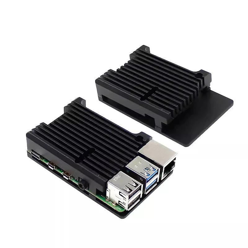 Pi 4 3 B 3B Plus Aluminum Case with Dual Cooling Fan Metal Shell Enclosure for RPI Raspberry Pi 4 3 Model