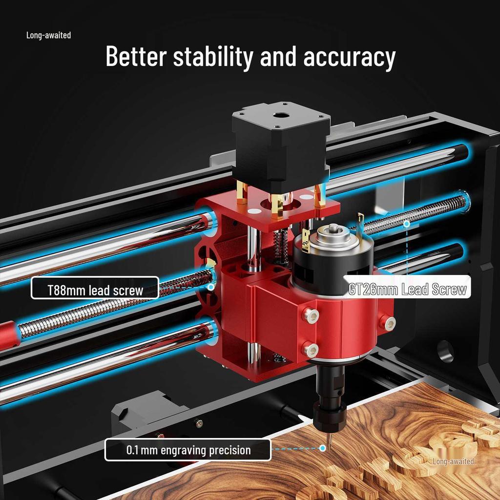 Two Trees TTC3018PRO Compact CNC Router & Engraver: DIY Desktop for Lettering, Drawing, & Pattern Marking.