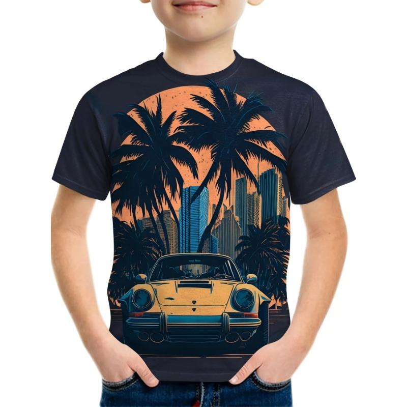 Children's Clothing T-Shirts for Boys Short Sleeve Kids T-Shirts 3D Motorcycle Printed Clothes Children Top Summer Boys T Shirt