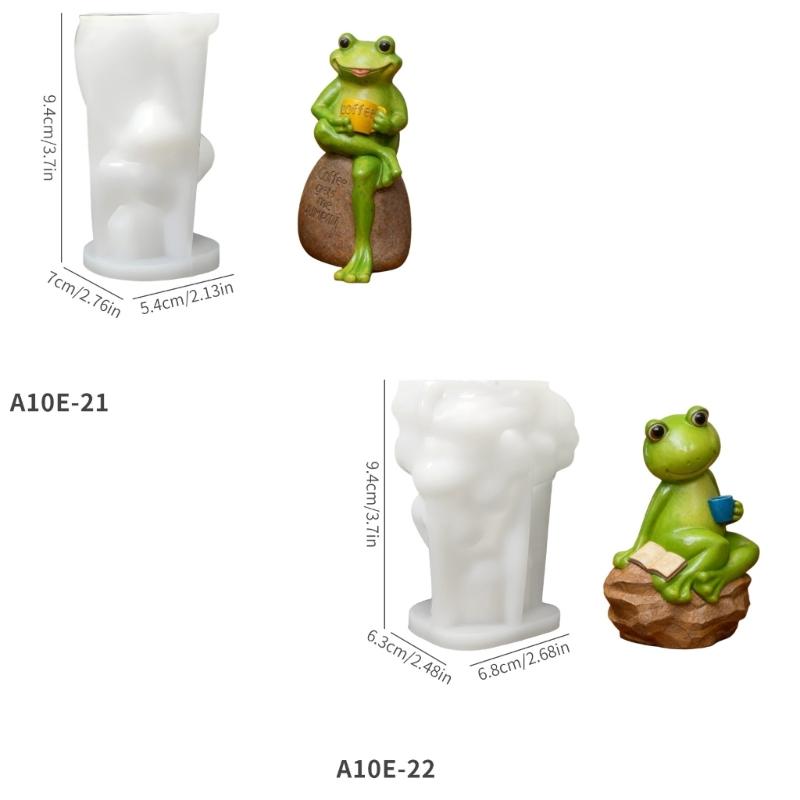 2Pieces Ergonomic Crafting Accessories Moulds Frogs Shape Silicone Texture for Resin Creations Unique Gift Making Ideas