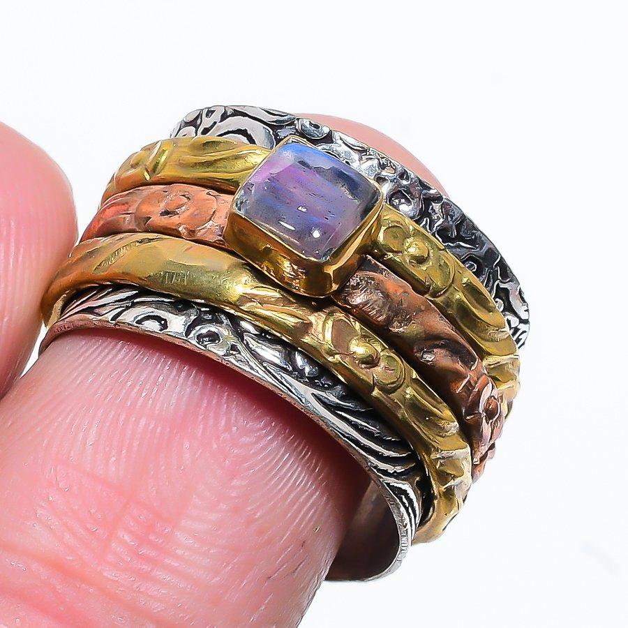 

Кольцо Natural Meditation Spinner из стерлингового серебра 925 пробы, размер 8,5 I2P71