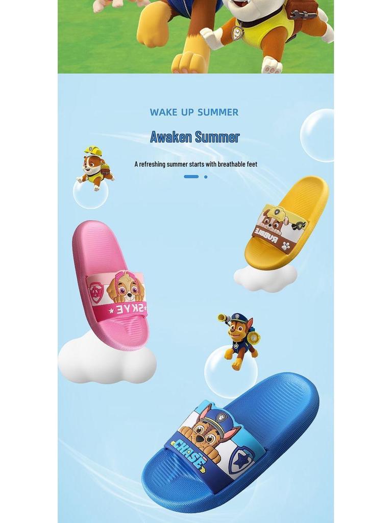 Pantuflas Antideslizantes de Interior y Sandalias de Baño para Niños Pequeños de Paw Patrol